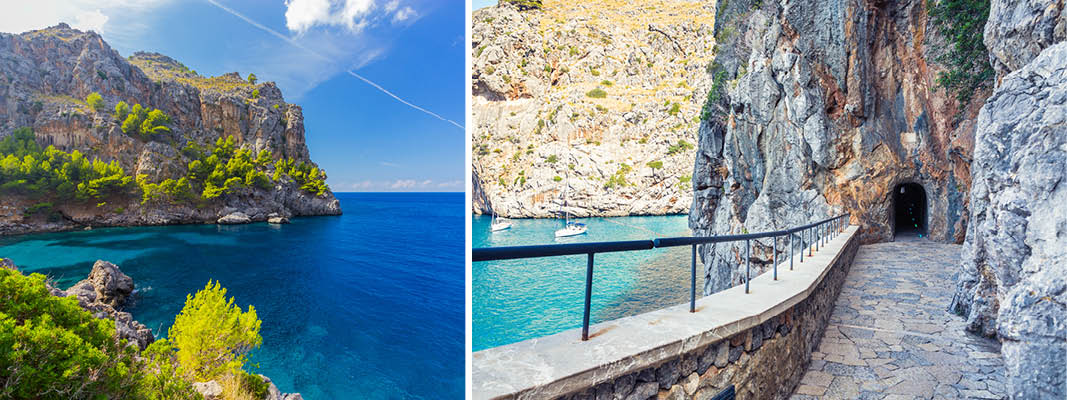 Sa Calobra og tunnellen til Torrent de Pareis, Mallorca